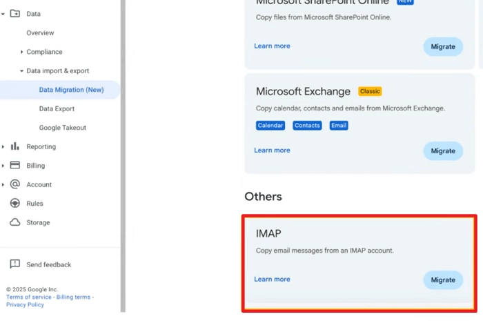 Data migration option