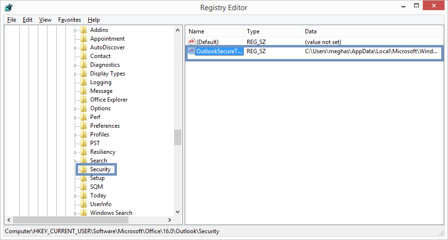 where are word temp files stored windows 10