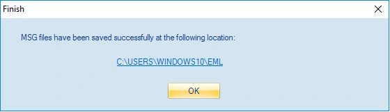 Process to convert EML to MSG done