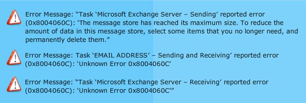 Outlook Error the Message Store has reached Maximum Size