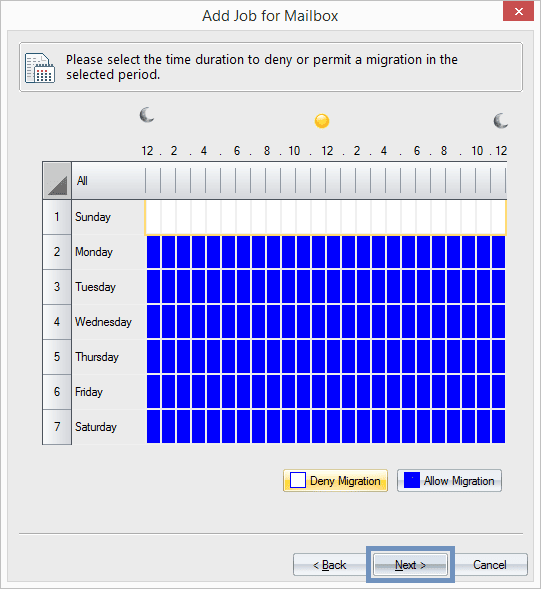 deny or allow the migration