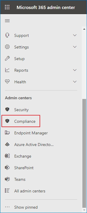 Login to Microsoft 365 Admin Center