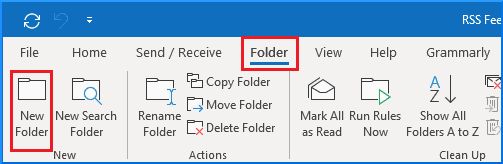 Click on the new folder tab