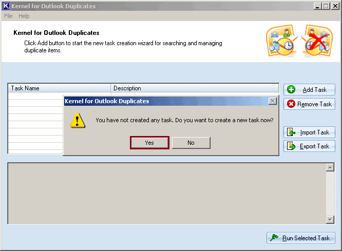 Launch Kernel for Outlook Duplicates Remover