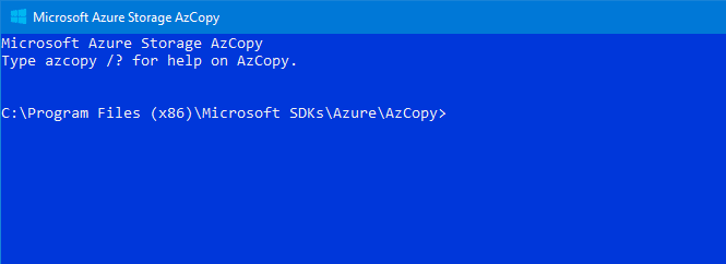 We run the Microsoft Azure Storage AzCopy tool