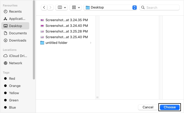 Provide a destination path to save the required file.