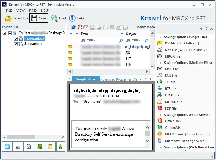 View all email content
