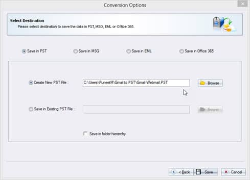 Create new PST file