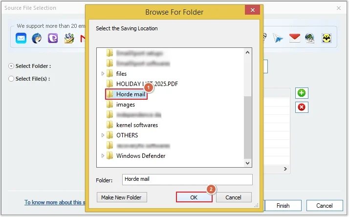 Select the file and click OK