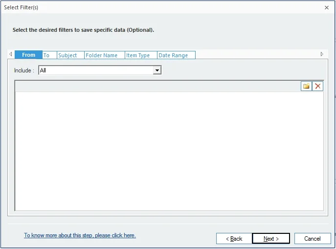 Select Filter option