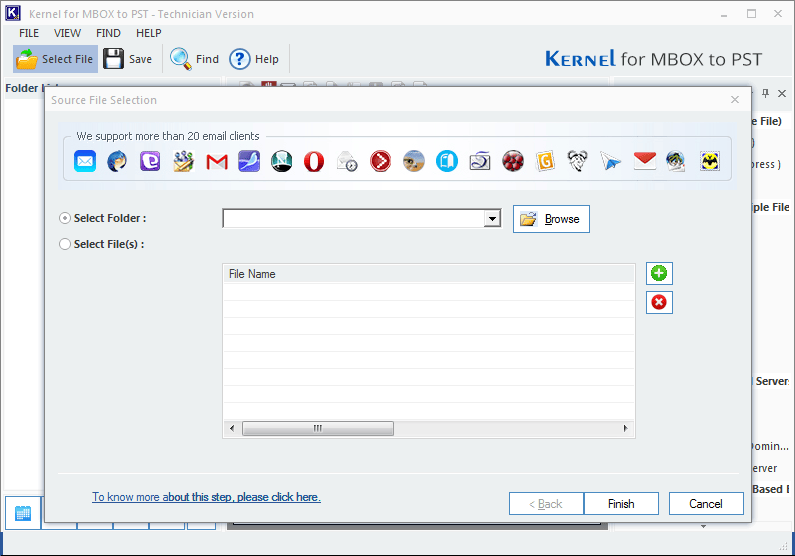 Launch MBOX to PST conversion tool