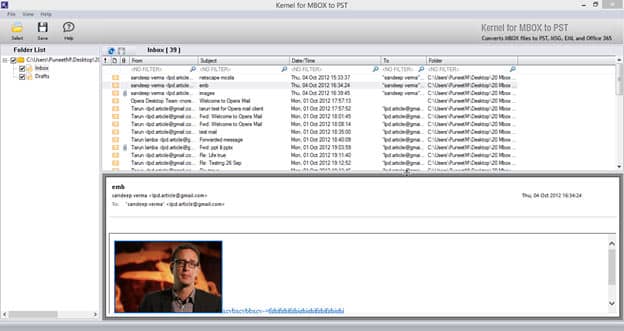 Screenshot of selected Netscape files