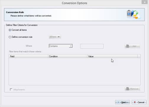 conversion rule