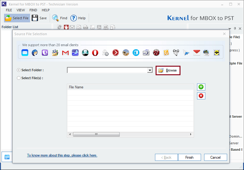 Add PocoMail MBOX file or folder