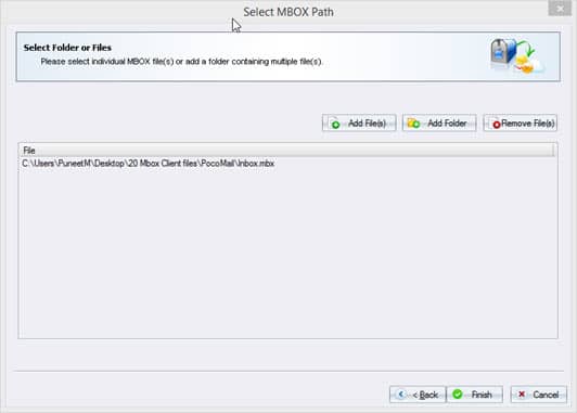 Select folder or files