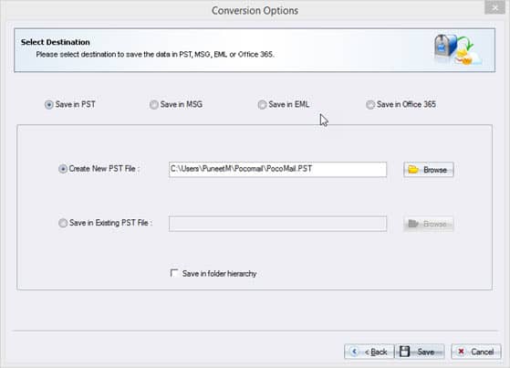 Create new PST file