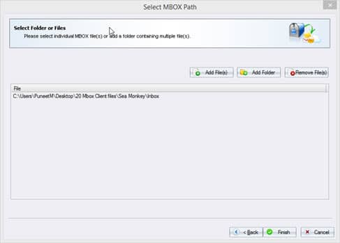 Select files and folders