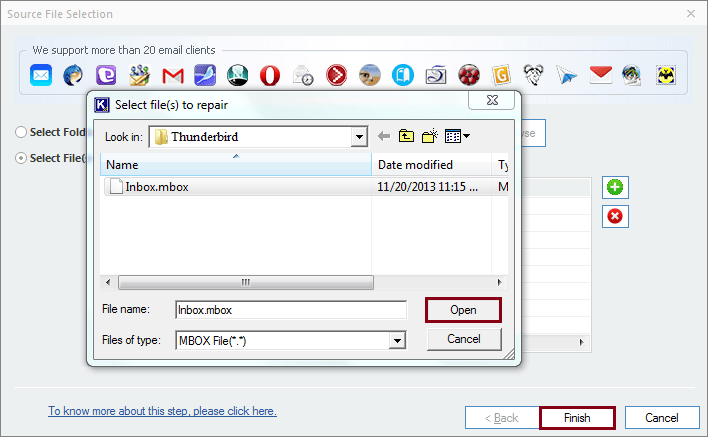 Select mode to add files for conversion