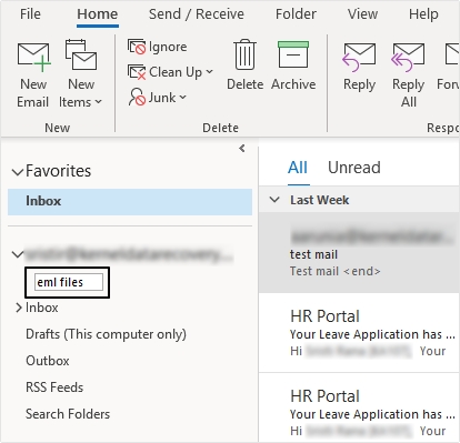provide the name of New Folder