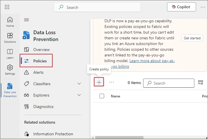 create policy