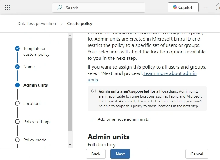 select admin units