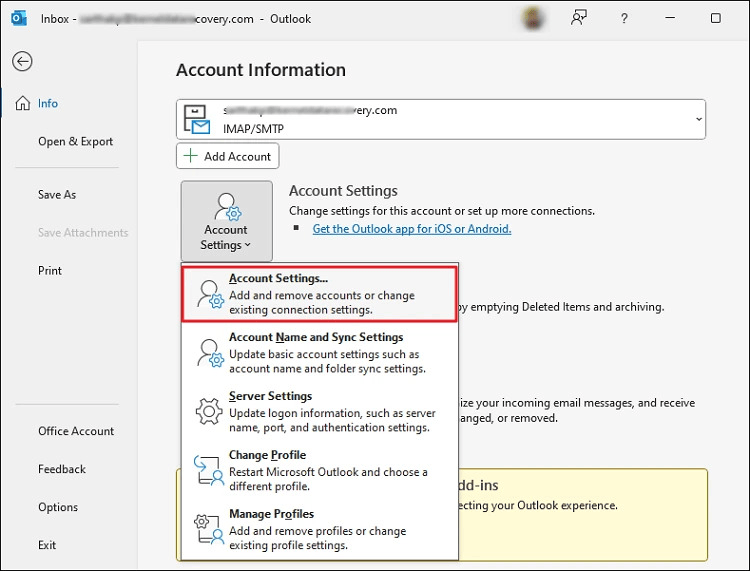 search pst file in outlook