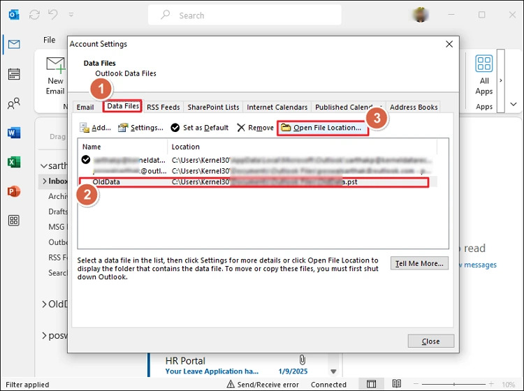 open file location