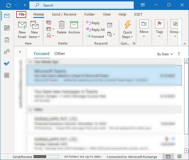 Open Outlook to add GoDaddy email account
