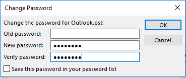 enter a new password and verify Password
