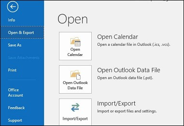 Click Import and Export