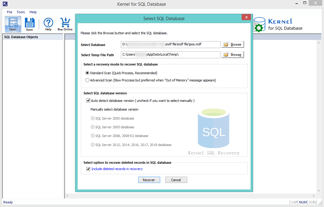 Download SQL server recovery software