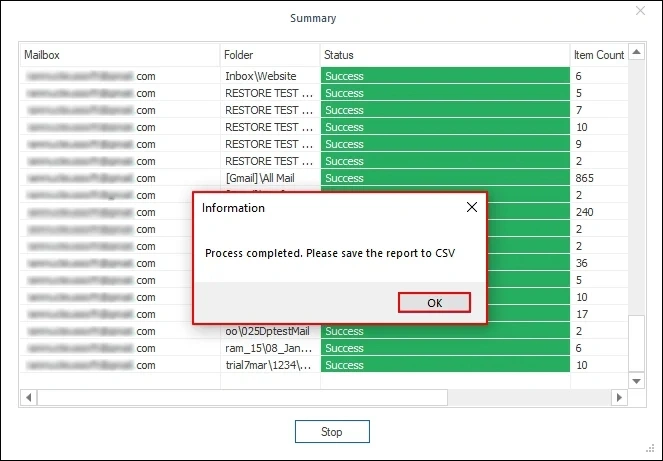 save the report to CSV