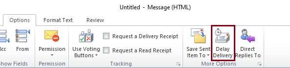 Delay Delivery option