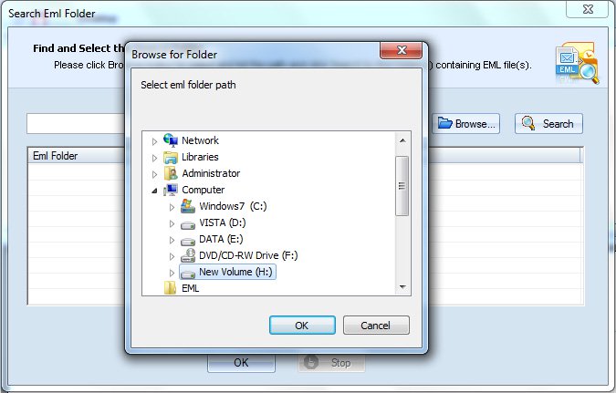 Select EML/EMLX file