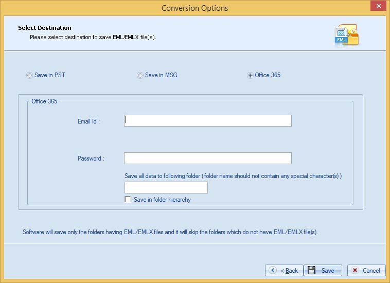 Provide the Office 365 credentials