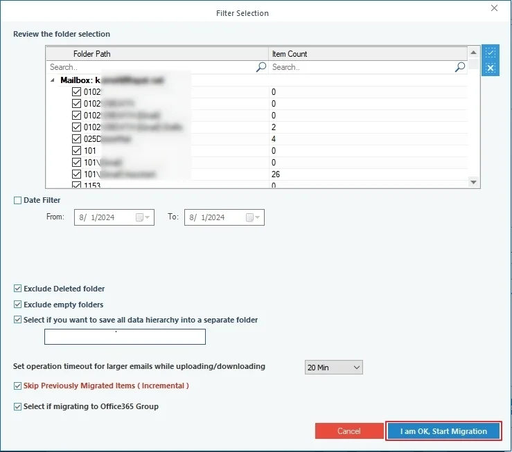 Select and apply filters
