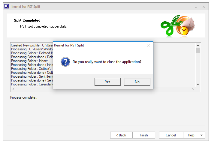 Click Yes to exit the software application