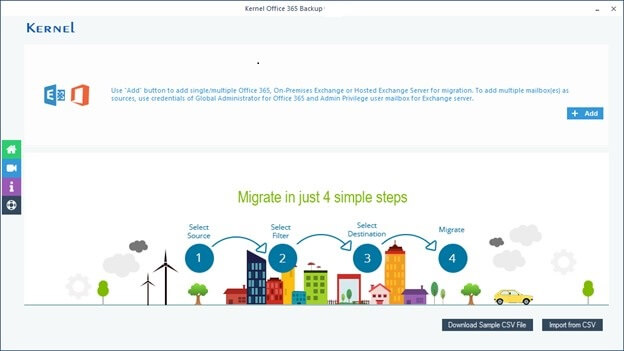 Launch Kernel Office 365 Backup