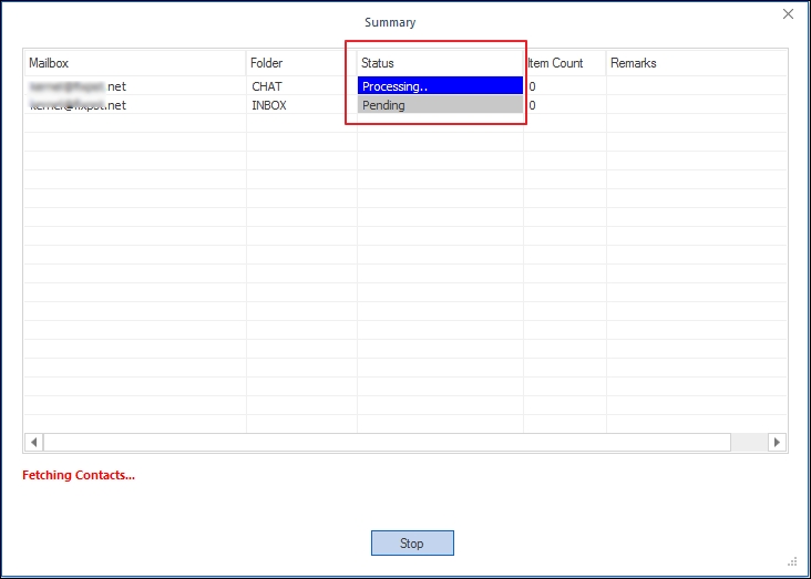 Displayed the details of the backup along with backup Status