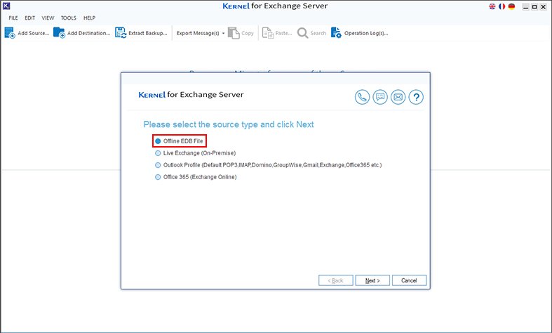 Exchange Server Data Recovery screenshot