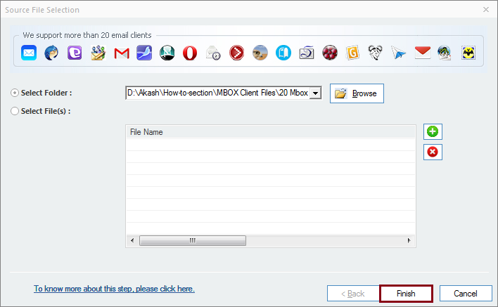 MBOX folder added for Gmail Import