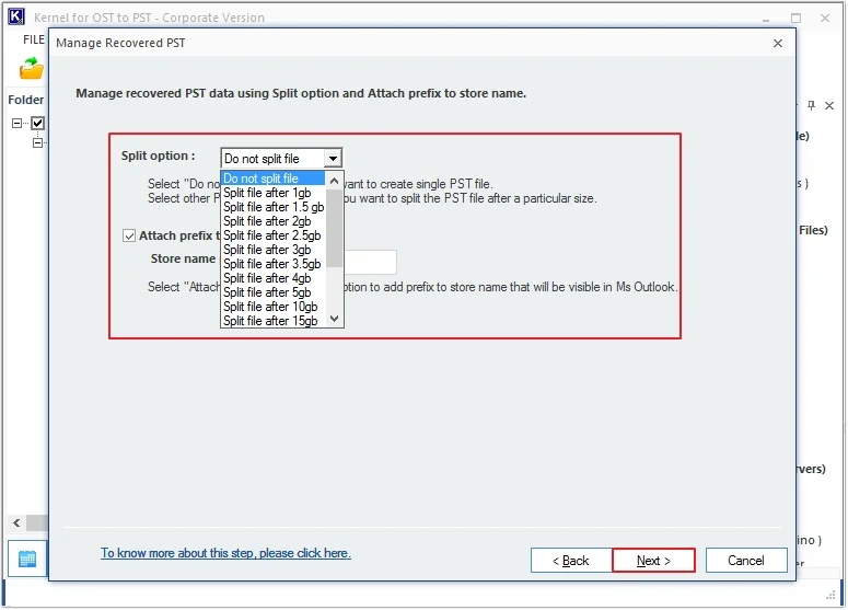 Successful conversion of OST files