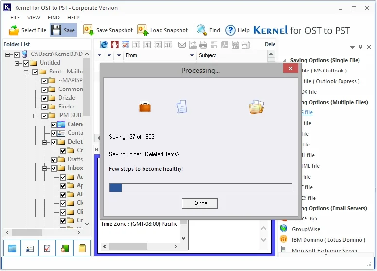 Save OST data directly in Office 365