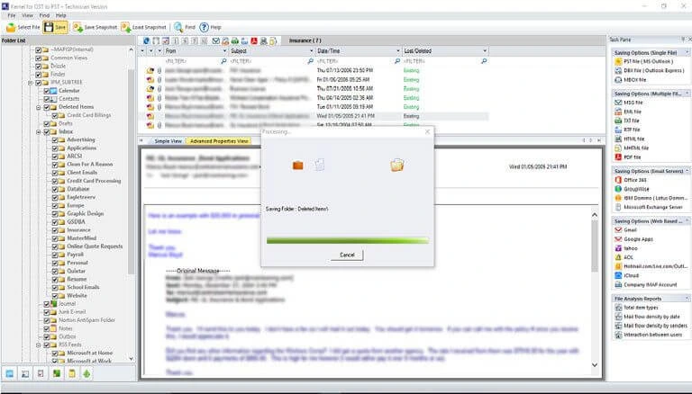 Successful conversion of OST files