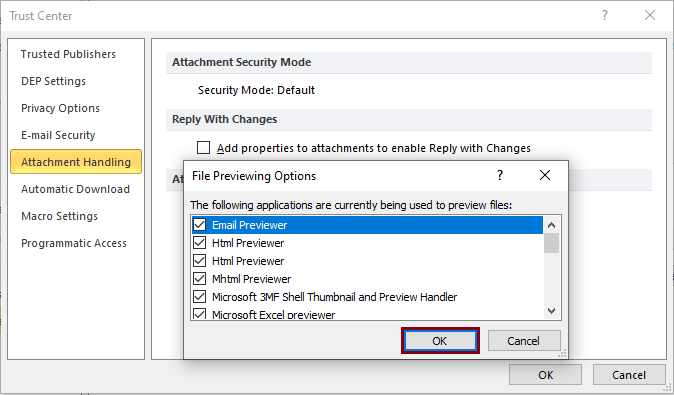 Attachments and Documents Previewers