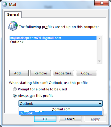 select new profile
