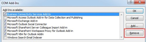 remove all of the external add-ins