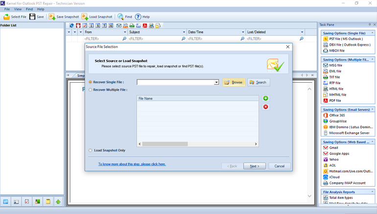 Kernel Outlook PST Repair screenshot