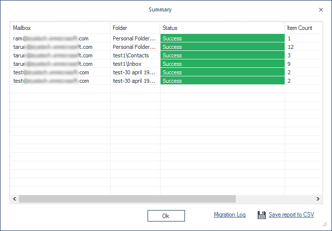 Click 'Save report to CSV'