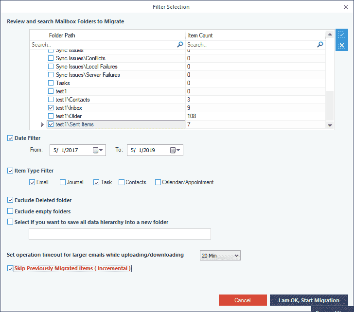 Setting filters